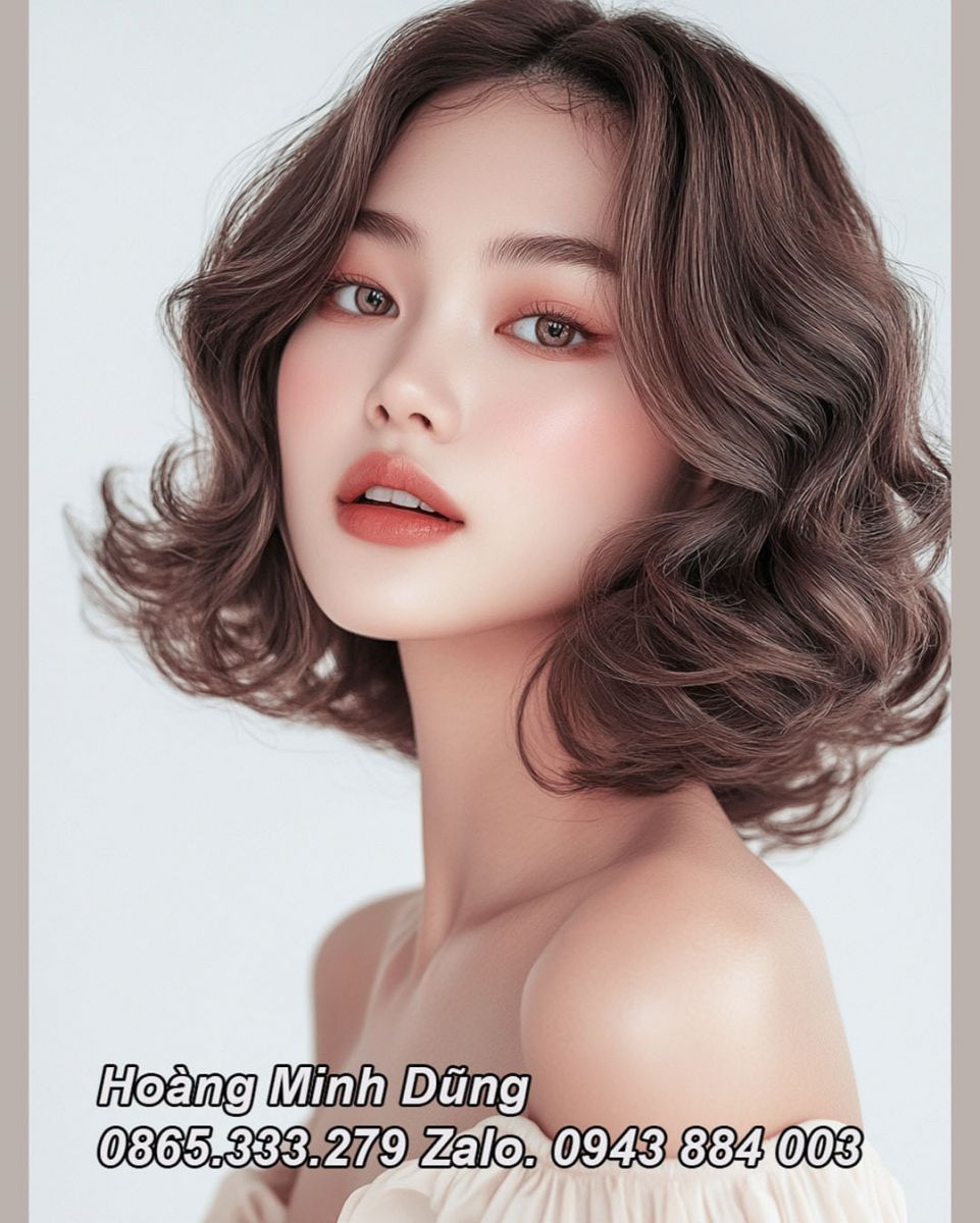 Tóc uốn sóng Hàn Quốc trẻ trung tại salon Gò Vấp